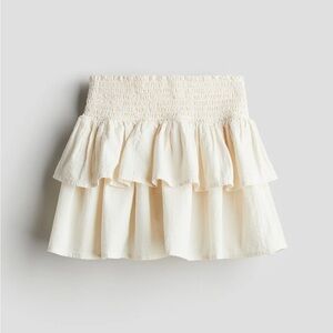 Elegant Cream girls Ruffle Skirt 6-7y